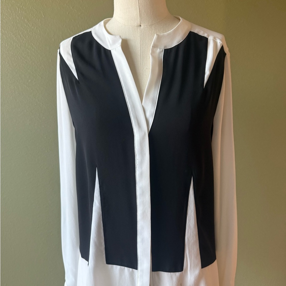 BCBGMaxAzria Black and White Blouse